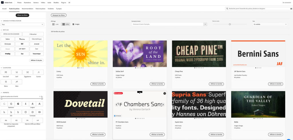 Adobe Fonts te permet d'accéder à des milliers de typographies